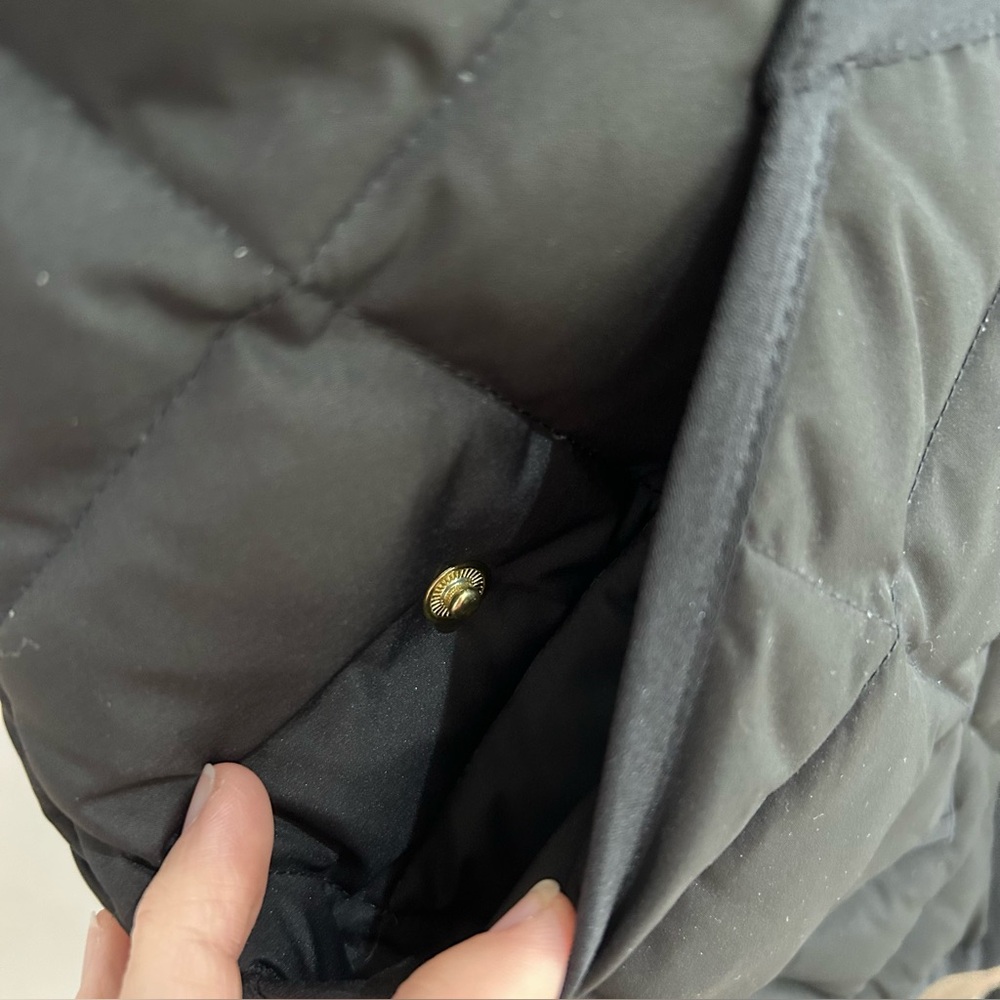 J Crew Quilted Zip Up Vest With Pockets Black Lightweight Women's  Size XXS - Picture 6 of 10